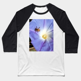 Morning Glory and Bee Baseball T-Shirt